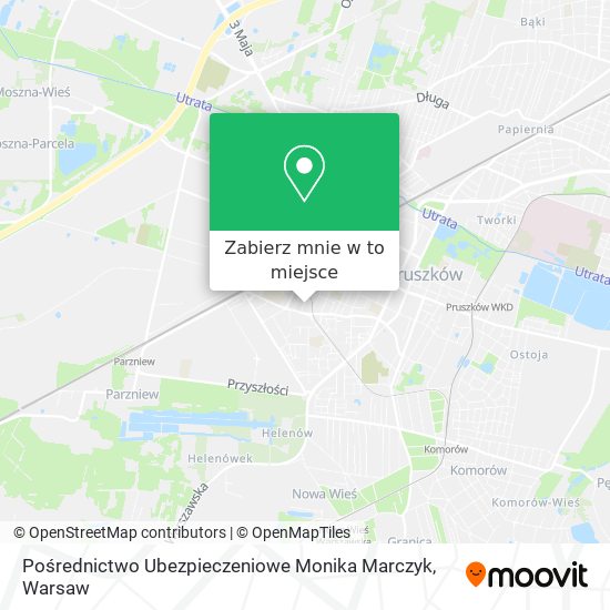 Mapa Pośrednictwo Ubezpieczeniowe Monika Marczyk