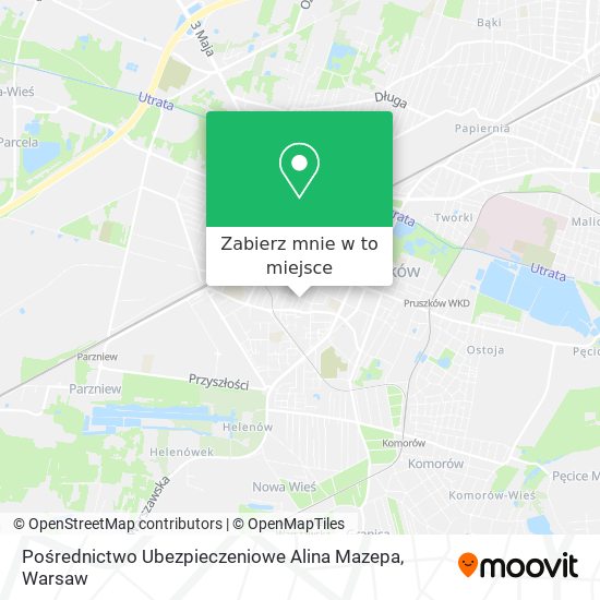 Mapa Pośrednictwo Ubezpieczeniowe Alina Mazepa