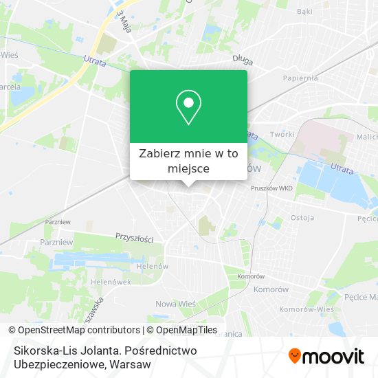 Mapa Sikorska-Lis Jolanta. Pośrednictwo Ubezpieczeniowe