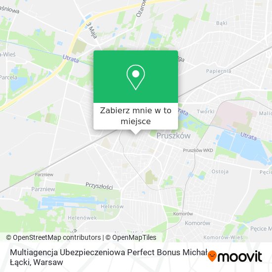 Mapa Multiagencja Ubezpieczeniowa Perfect Bonus Michał Łącki