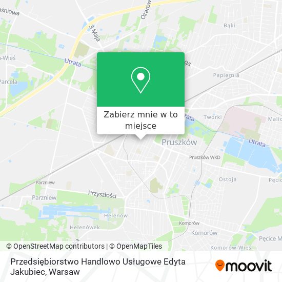 Mapa Przedsiębiorstwo Handlowo Usługowe Edyta Jakubiec