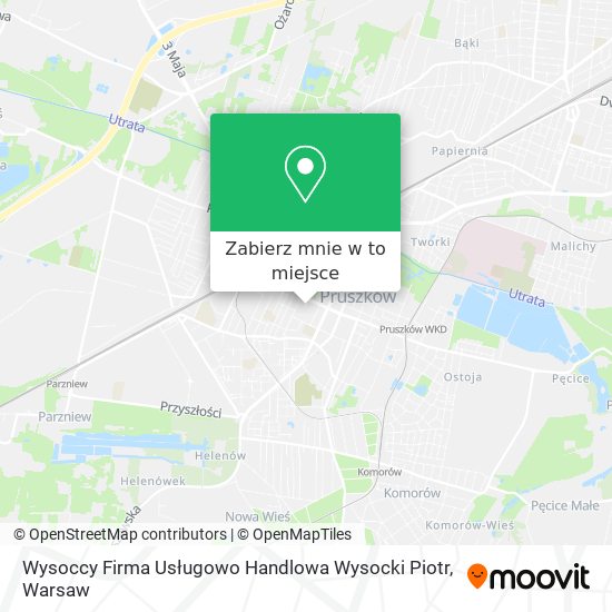 Mapa Wysoccy Firma Usługowo Handlowa Wysocki Piotr