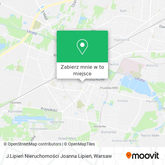 Mapa J.Lipień Nieruchomości Joanna Lipień