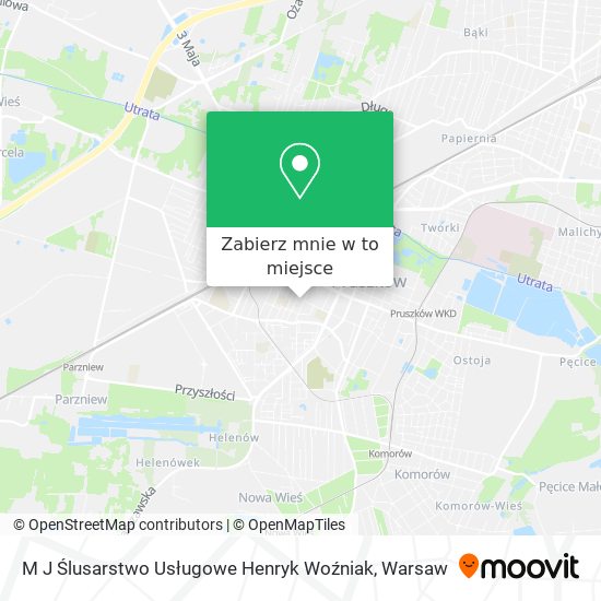 Mapa M J Ślusarstwo Usługowe Henryk Woźniak