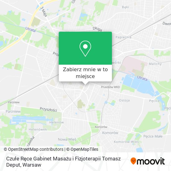 Mapa Czułe Ręce Gabinet Masażu i Fizjoterapii Tomasz Deput