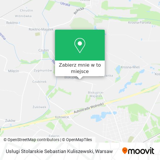 Mapa Usługi Stolarskie Sebastian Kuliszewski