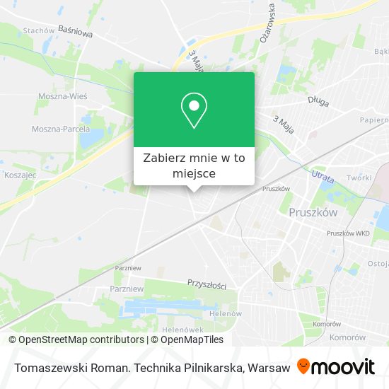 Mapa Tomaszewski Roman. Technika Pilnikarska