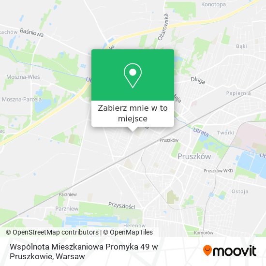 Mapa Wspólnota Mieszkaniowa Promyka 49 w Pruszkowie