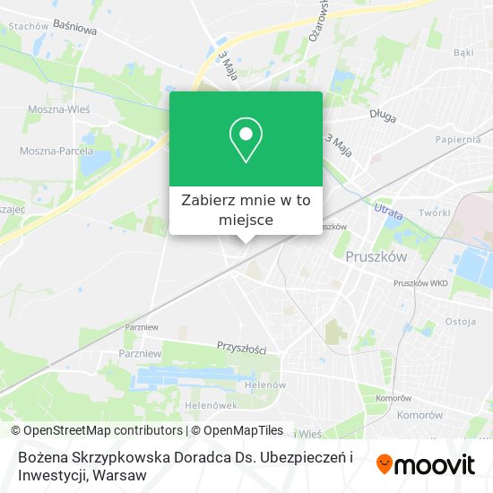 Mapa Bożena Skrzypkowska Doradca Ds. Ubezpieczeń i Inwestycji