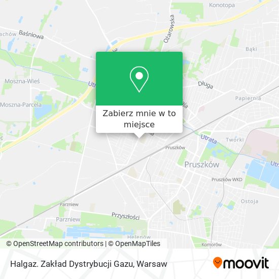 Mapa Halgaz. Zakład Dystrybucji Gazu