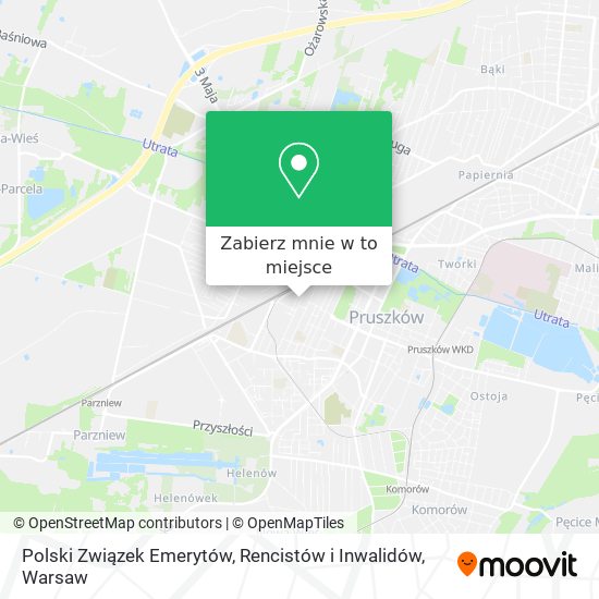 Mapa Polski Związek Emerytów, Rencistów i Inwalidów