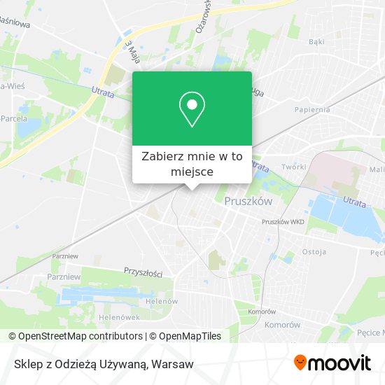 Mapa Sklep z Odzieżą Używaną