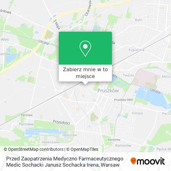 Mapa Przed Zaopatrzenia Medyczno Farmaceutycznego Medic Sochacki Janusz Sochacka Irena