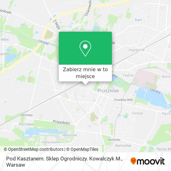 Mapa Pod Kasztanem. Sklep Ogrodniczy. Kowalczyk M.