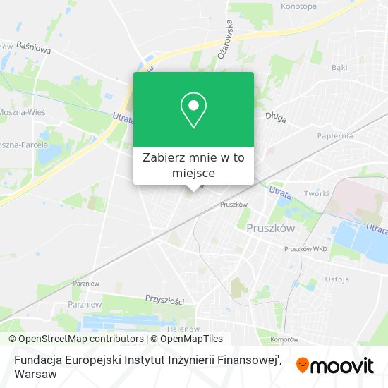 Mapa Fundacja Europejski Instytut Inżynierii Finansowej'