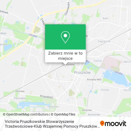 Mapa Victoria Pruszkowskie Stowarzyszenie Trzeźwościowe-Klub Wzajemnej Pomocy Pruszków