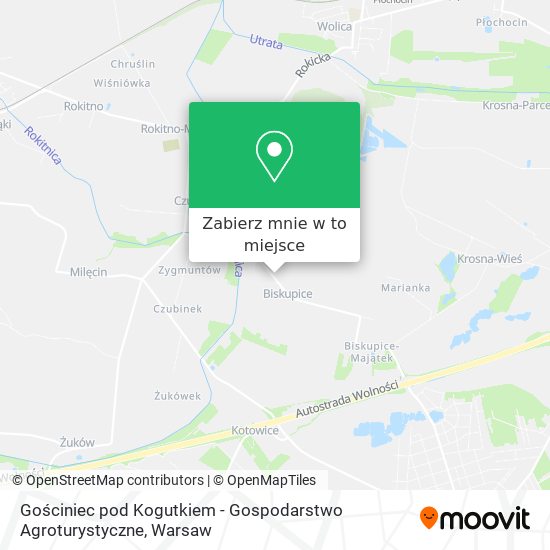 Mapa Gościniec pod Kogutkiem - Gospodarstwo Agroturystyczne