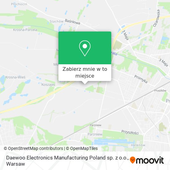 Mapa Daewoo Electronics Manufacturing Poland sp. z o.o.