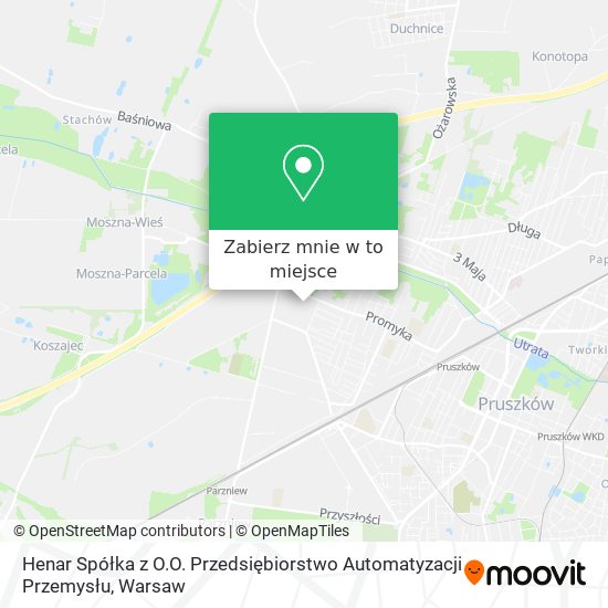 Mapa Henar Spółka z O.O. Przedsiębiorstwo Automatyzacji Przemysłu