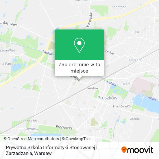 Mapa Prywatna Szkola Informatyki Stosowanej i Zarzadzania