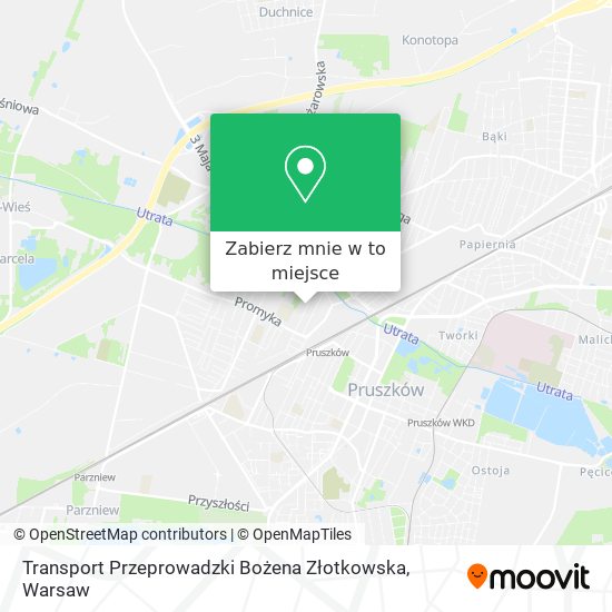 Mapa Transport Przeprowadzki Bożena Złotkowska