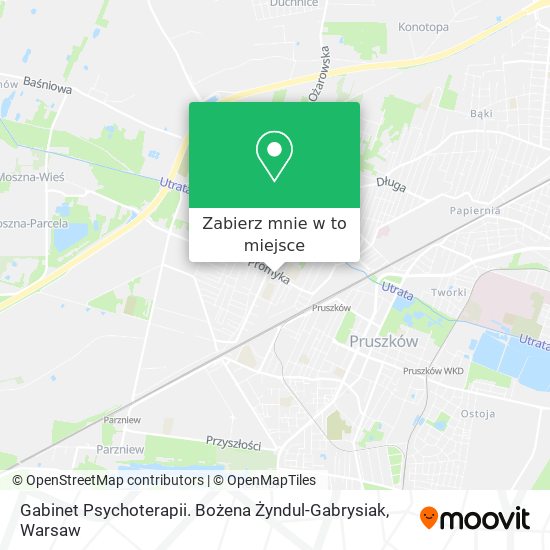 Mapa Gabinet Psychoterapii. Bożena Żyndul-Gabrysiak