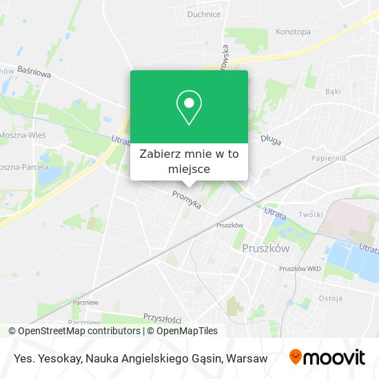 Mapa Yes. Yesokay, Nauka Angielskiego Gąsin