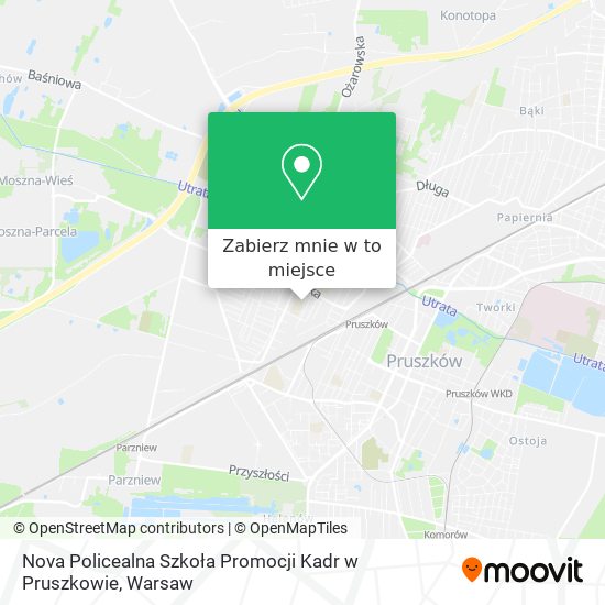 Mapa Nova Policealna Szkoła Promocji Kadr w Pruszkowie