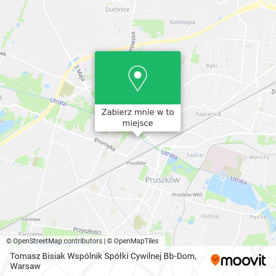 Mapa Tomasz Bisiak Wspólnik Spółki Cywilnej Bb-Dom