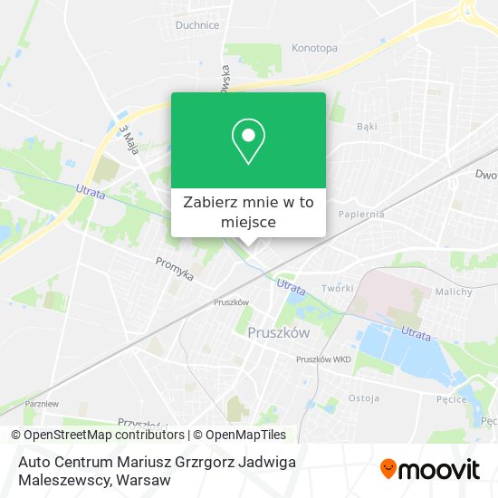 Mapa Auto Centrum Mariusz Grzrgorz Jadwiga Maleszewscy