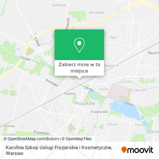 Mapa Karolina Szkop Usługi Fryzjerskie i Kosmetyczne