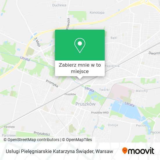 Mapa Usługi Pielęgniarskie Katarzyna Świąder