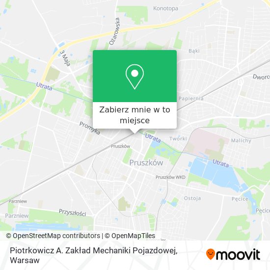 Mapa Piotrkowicz A. Zakład Mechaniki Pojazdowej