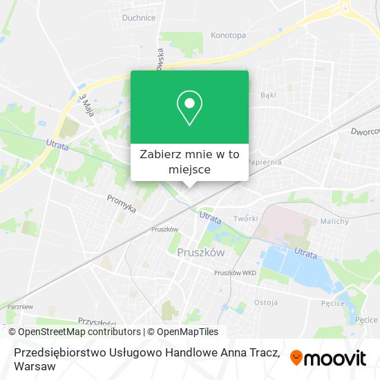 Mapa Przedsiębiorstwo Usługowo Handlowe Anna Tracz