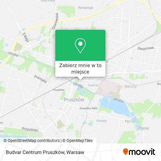 Mapa Budvar Centrum Pruszków