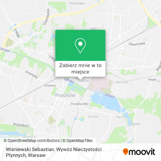 Mapa Wiśniewski Sebastian. Wywóz Nieczystości Płynnych