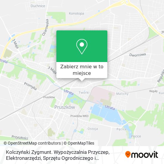 Mapa Kolczyński Zygmunt. Wypożyczalnia Przyczep, Elektronarzędzi, Sprzętu Ogrodniczego i Budowlanego