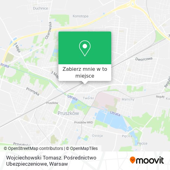 Mapa Wojciechowski Tomasz. Pośrednictwo Ubezpieczeniowe