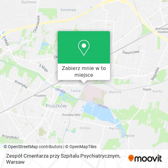 Mapa Zespół Cmentarza przy Szpitalu Psychiatrycznym