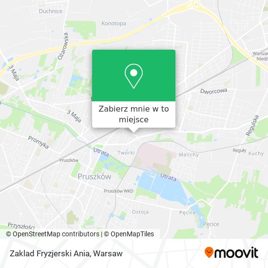 Mapa Zaklad Fryzjerski Ania