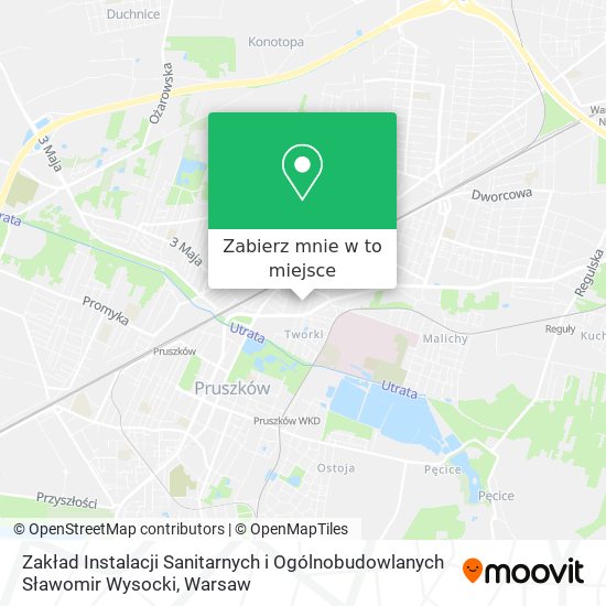 Mapa Zakład Instalacji Sanitarnych i Ogólnobudowlanych Sławomir Wysocki