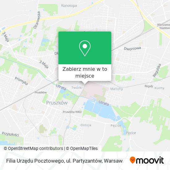 Mapa Filia Urzędu Pocztowego, ul. Partyzantów