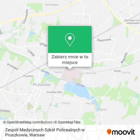 Mapa Zespół Medycznych Szkół Policealnych w Pruszkowie