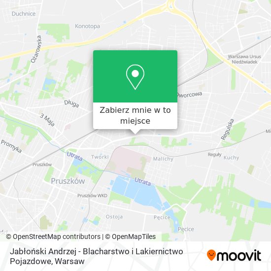 Mapa Jabłoński Andrzej - Blacharstwo i Lakiernictwo Pojazdowe