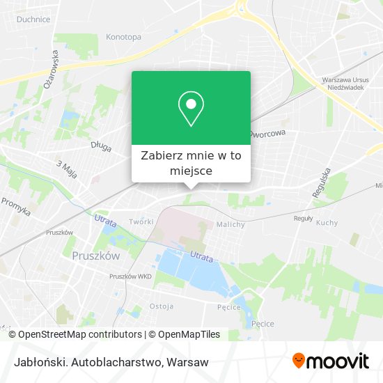 Mapa Jabłoński. Autoblacharstwo