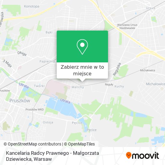 Mapa Kancelaria Radcy Prawnego - Małgorzata Dziewiecka