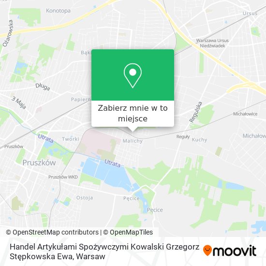 Mapa Handel Artykułami Spożywczymi Kowalski Grzegorz Stępkowska Ewa