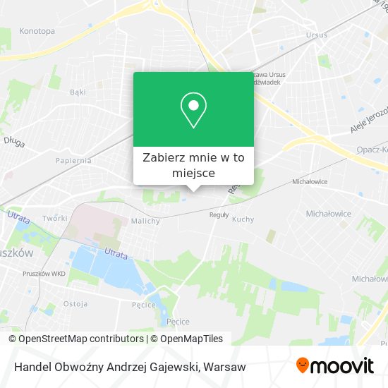 Mapa Handel Obwoźny Andrzej Gajewski