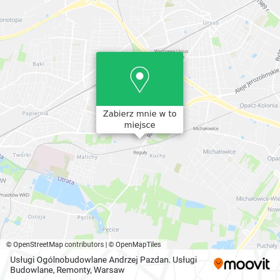 Mapa Usługi Ogólnobudowlane Andrzej Pazdan. Usługi Budowlane, Remonty