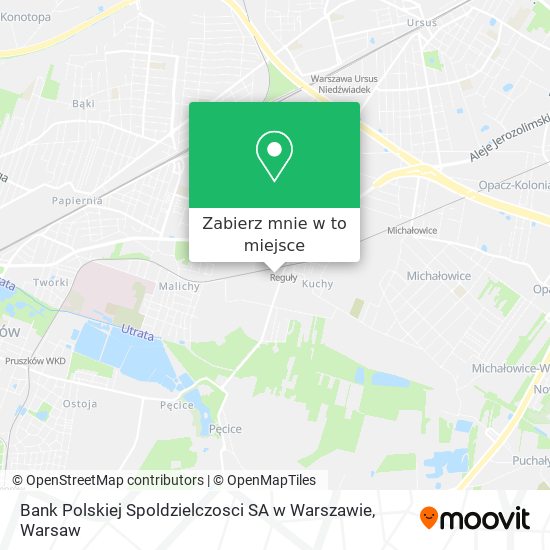 Mapa Bank Polskiej Spoldzielczosci SA w Warszawie